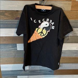 Icecream bbc peace ying yang tshirt (black)